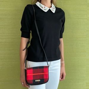 Kate Spade | Red Plaid Crossbody Bag